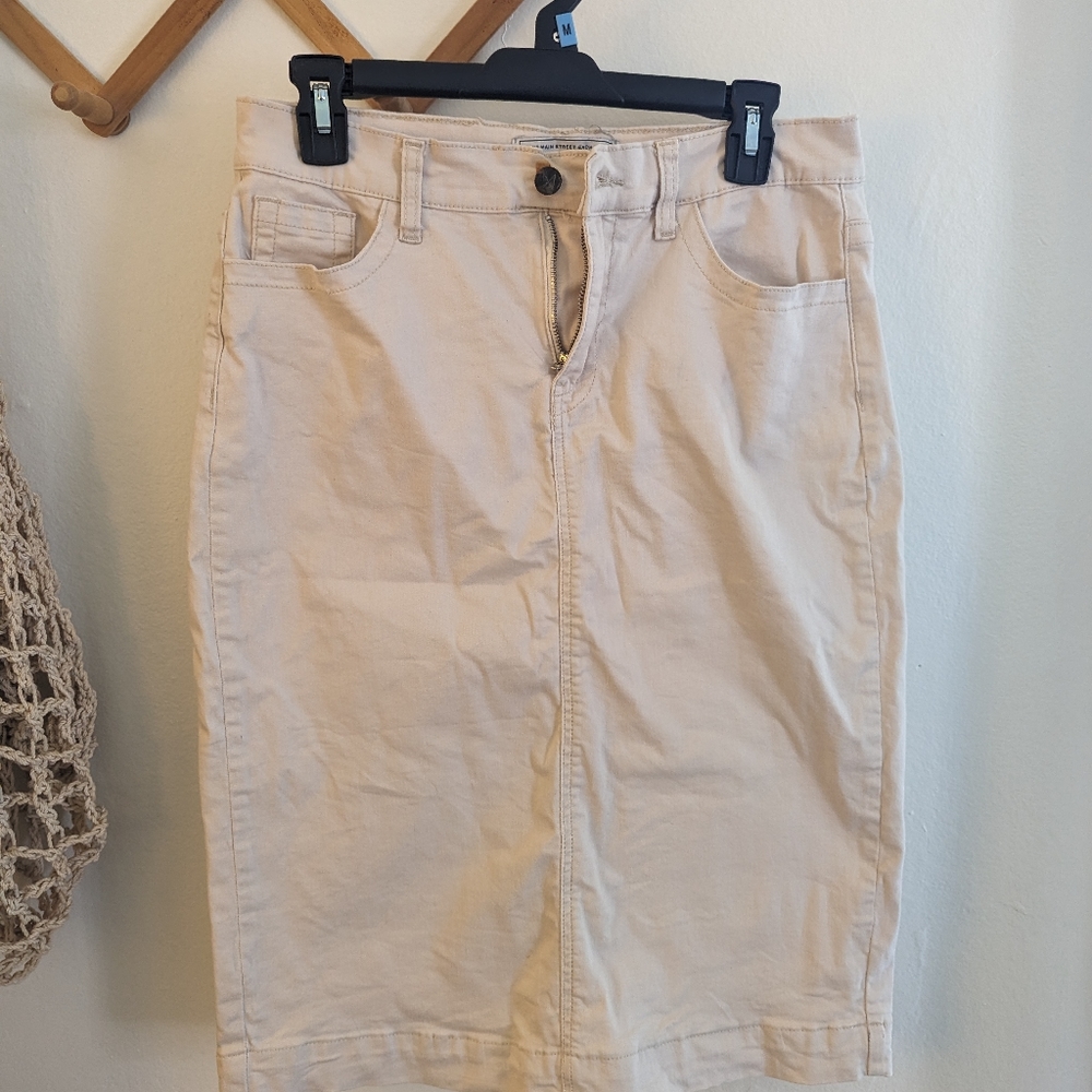 White Midi Main Street Exchange Skirt